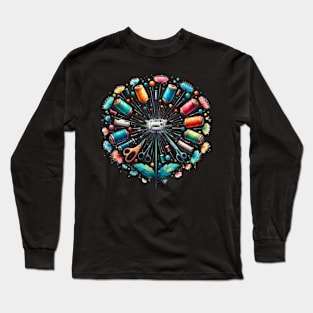 Sewing And Quilting Dandelion Flowers Long Sleeve T-Shirt
